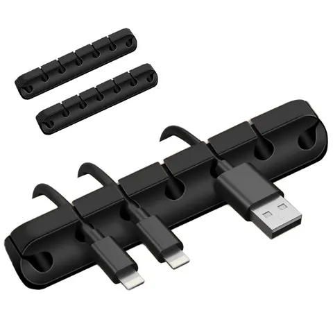 Silikon-Schreibtisch-Kabelclips-Set
