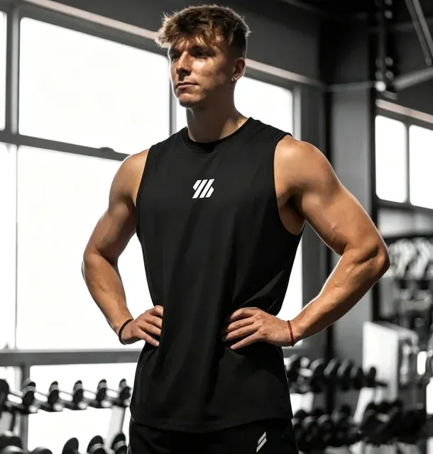 Schnelltrocknendes Netz-Tanktop für Herren 1