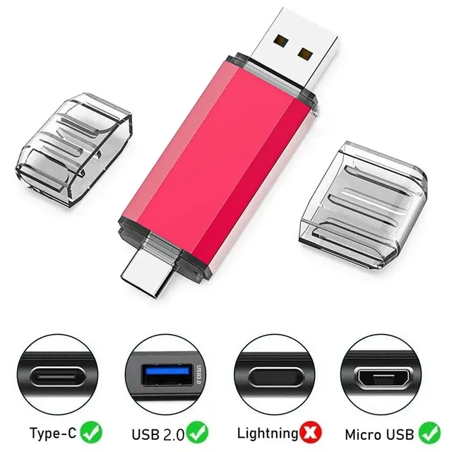 USB-Typ-C-OTG-Stick 256GB mit Schlüsselanhänger 3