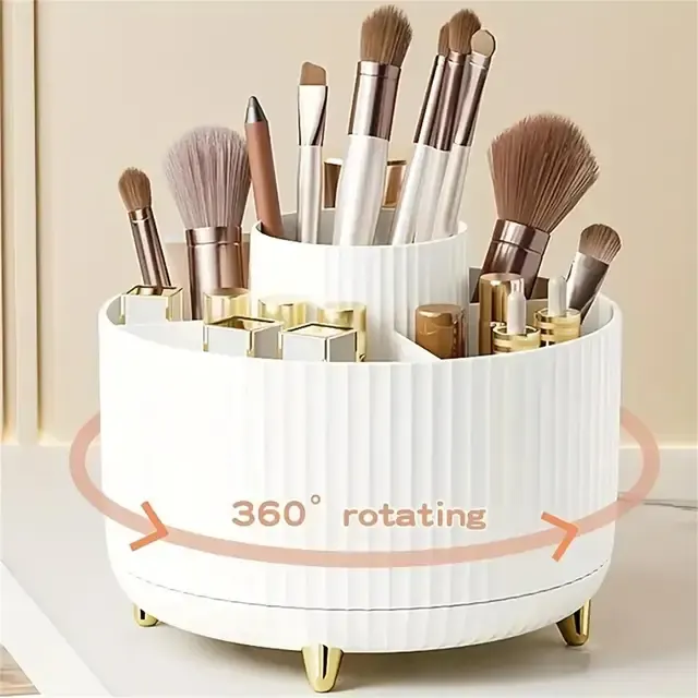 Drehbarer Kunststoff-Make-up-Organizer mit 5 Fächern 2