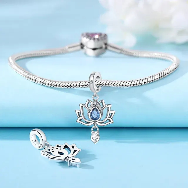 Silber-Blumen-Charm 2