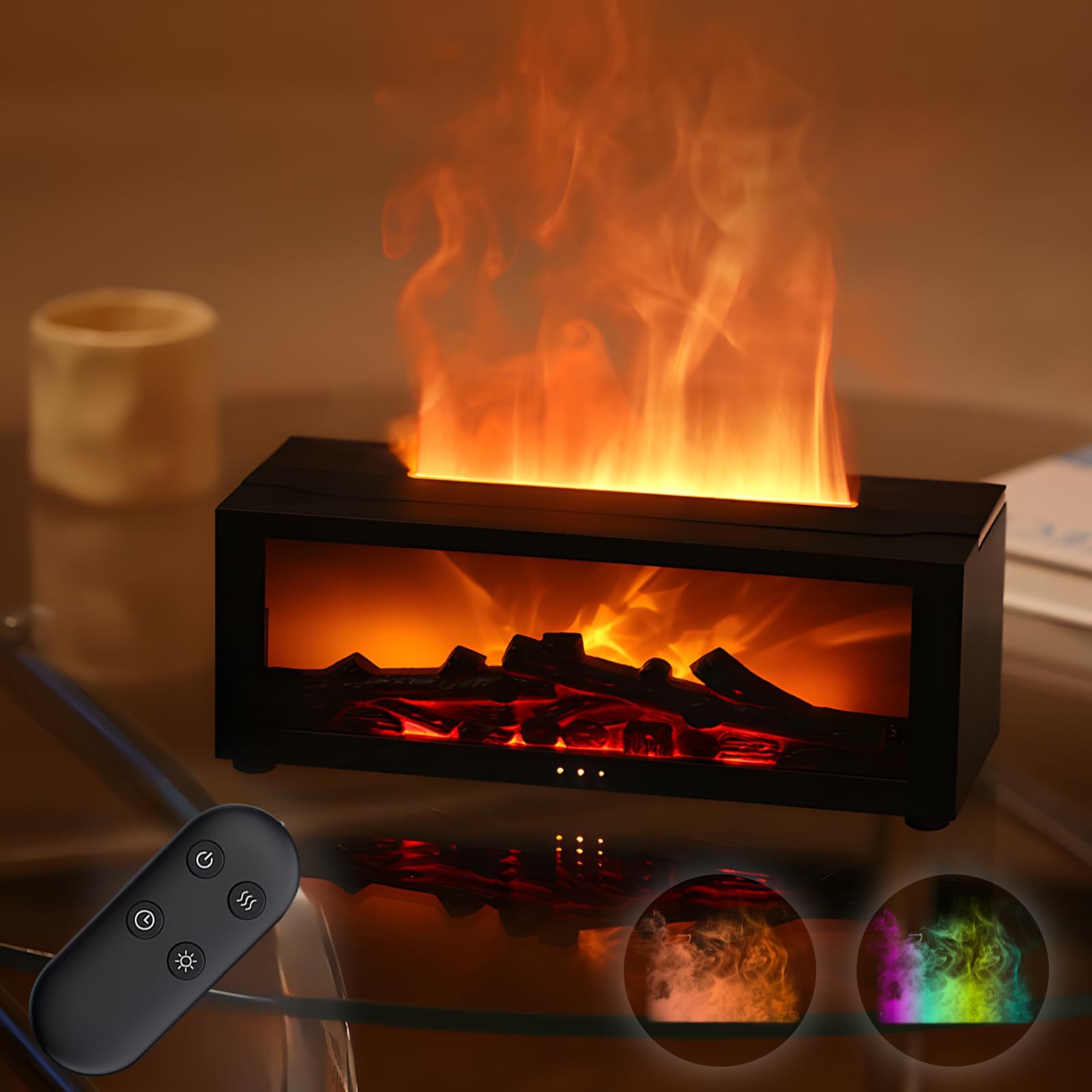 USB 3D-Flammen Aromadiffusor mit Fernbedienung 2