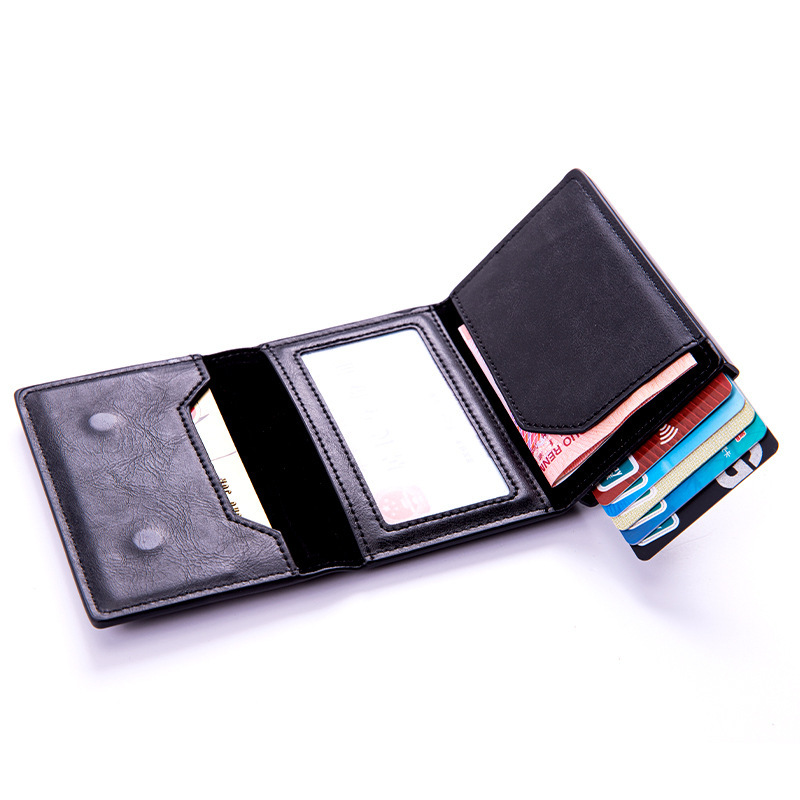 Langes Trifold-Portemonnaie aus Kunstleder mit RFID