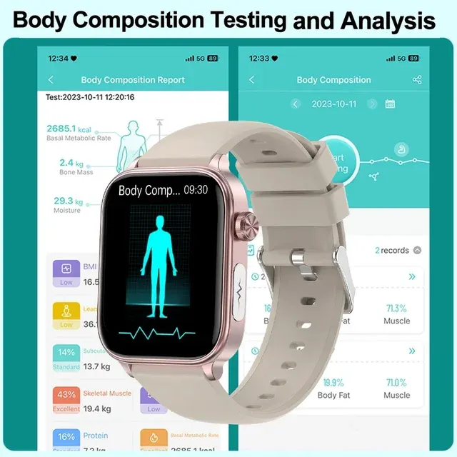 Männer-Smartwatch mit EKG und Blutfettanalyse 3