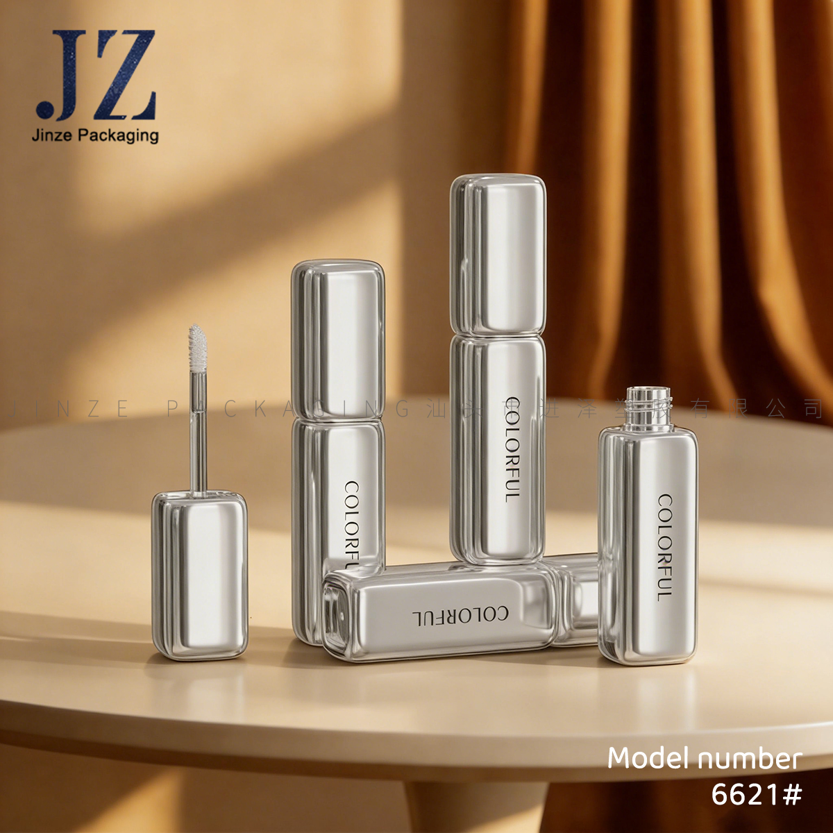 Quadratischer Lipgloss-Tube mit Applikator 6ml