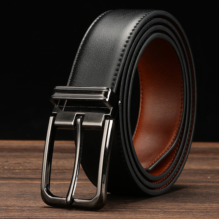 Wendegürtel in Schwarz und Braun aus Leder 3