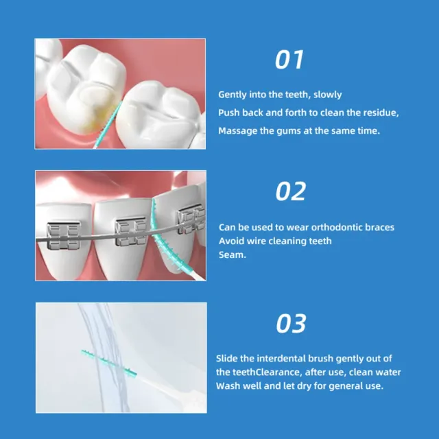 150er-Pack Weiche Gummi-Interdentalbürsten 3