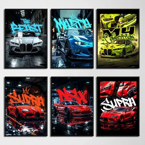 Auto-Poster Leinwand