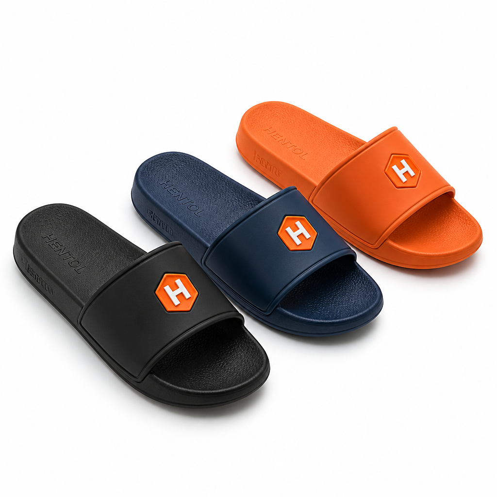 Schwarze Hotel Slides PU Sommer Sandalen