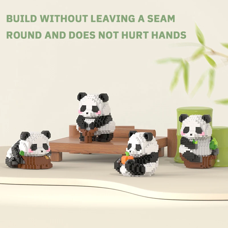 DIY-Bausteinmodell Panda im Mini-Format 4