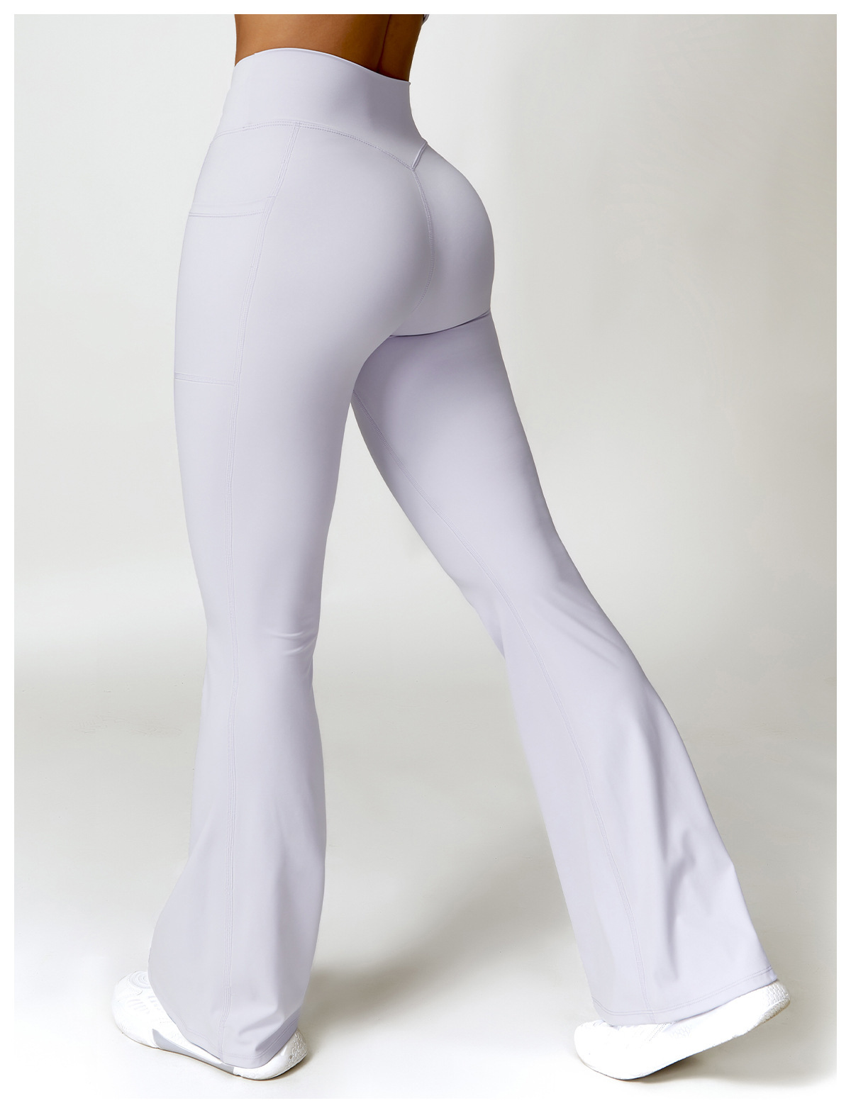Weite Flare-Yogahose mit Stretch für Damen 4