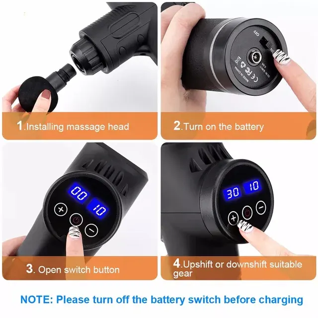 Elektrische Tiefenmassage-Pistole für Muskeln 3