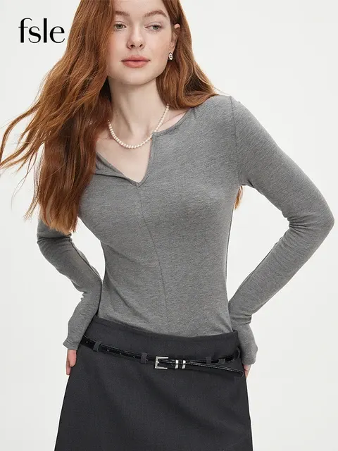 V-Ausschnitt Strickpullover 3
