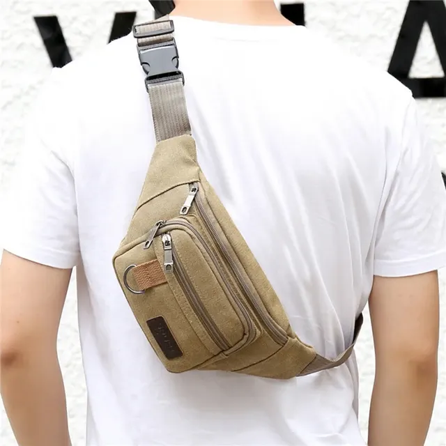 Canvas Brusttasche mit Hüftfunktion für Damen Herren 4