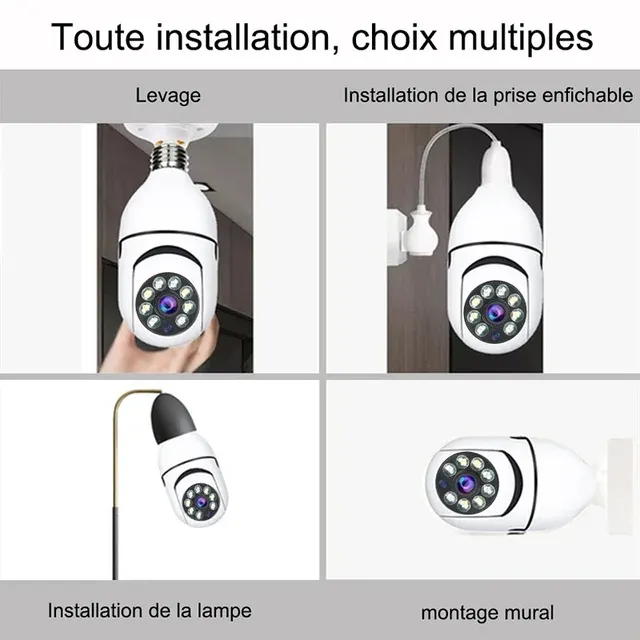 WLAN Glühbirnen-Kamera 1080P Innen Überwachung 4