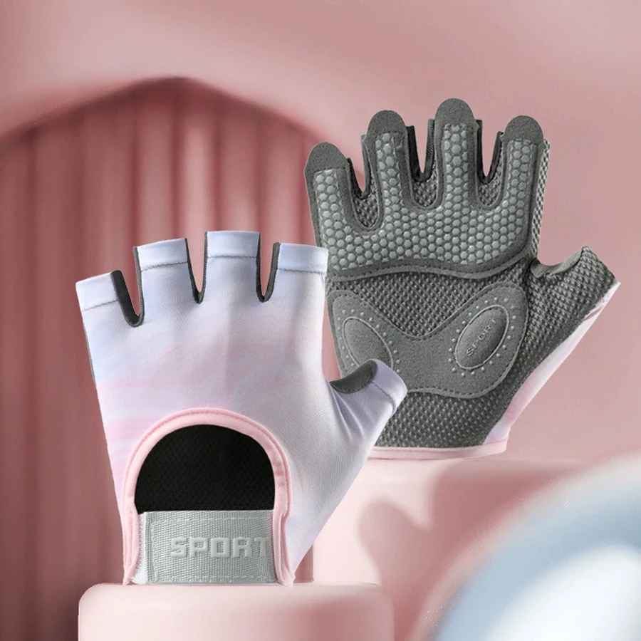 Unisex atmungsaktive Halbfinger-Trainingshandschuhe