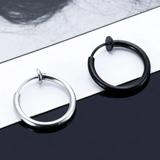 Magnetische Edelstahl-Ohrclips für Herren 2
