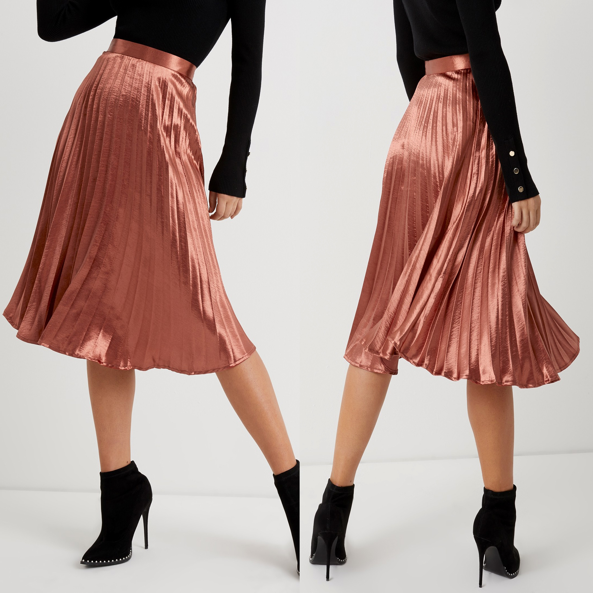 Lockerer Plisseerock mit Empire-Taille