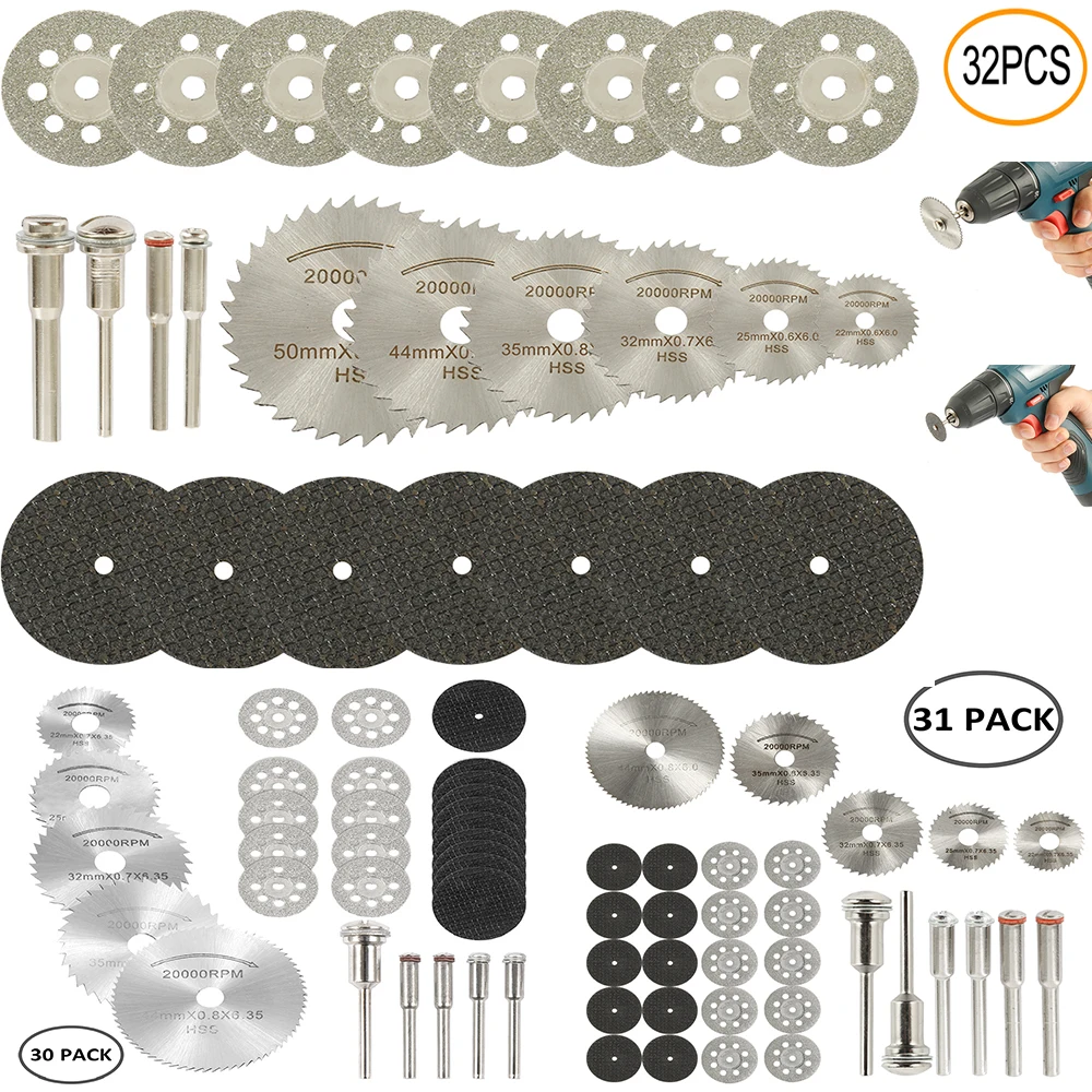 32-teiliges Mini-Trennscheiben-Set für Metall