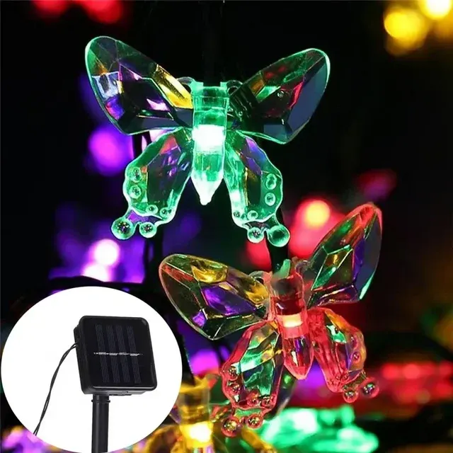 Solar-Lichterkette mit Kristallblumen für Garten 2