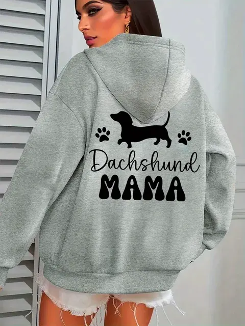 Damen-Hoodie mit Hundemotiv 4