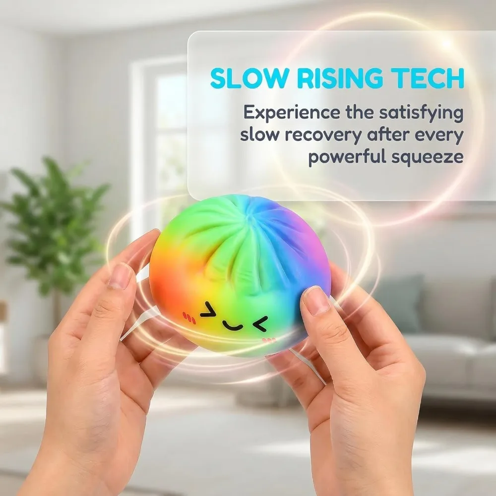 Regenbogen-Dumpling-Squishy mit Bambus 4