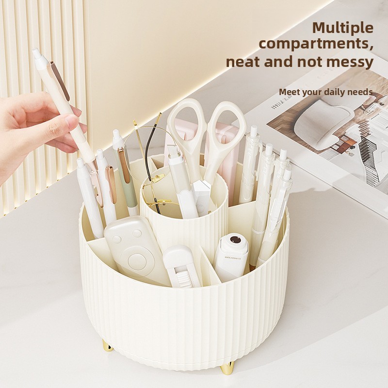 Drehbarer Schreibtisch-Stifthalter mit Organizer 3