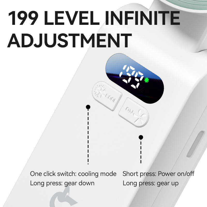 Tragbarer Mini-Ventilator, 4000mAh, Halbleiterkühlung 4