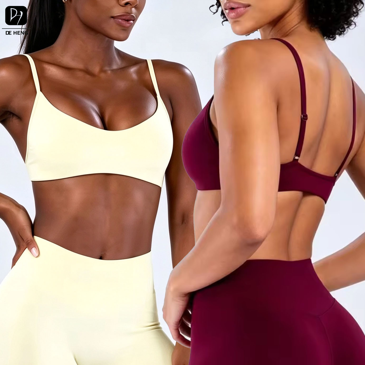 Nahtloser Damen Sport-BH mit dünnen Trägern