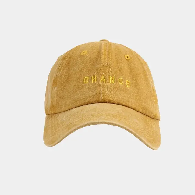 Gewaschene Baumwoll-Snapback-Cap mit Buchstaben 3