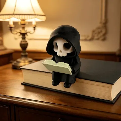 Gothic-Totenkopf-Figur
