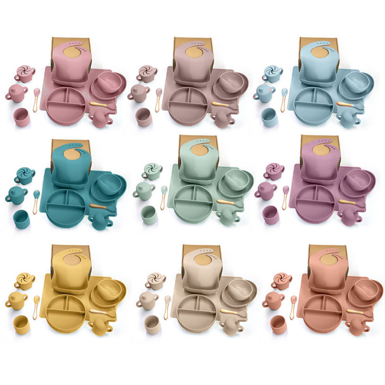 BPA-freies Silikon-Babygeschirr-Set für Kleinkinder 2