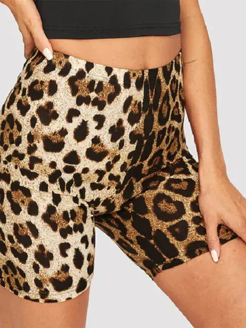 Leopardenmuster-Bikershorts 3