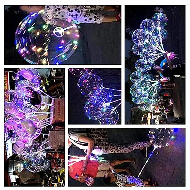18-Zoll-PVC-LED-Bobo-Ballon-Set Bunt 2