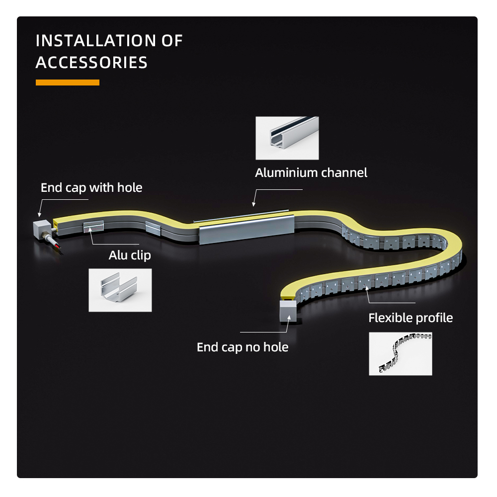 Architektonische LED-Neonröhre aus Silikon, 24V 4