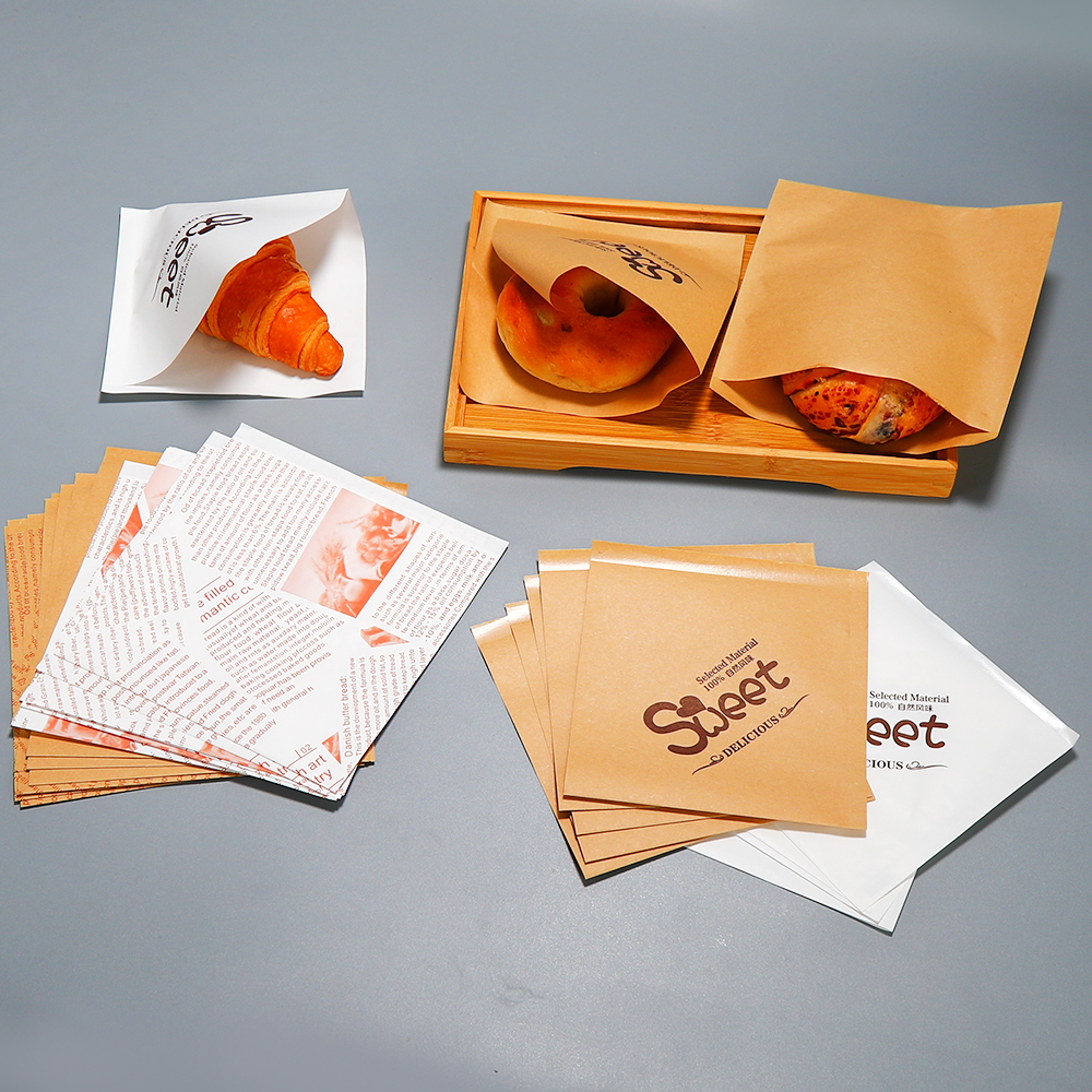 Fettdichte Kraftpapiertüte mit Doppeltasche 3