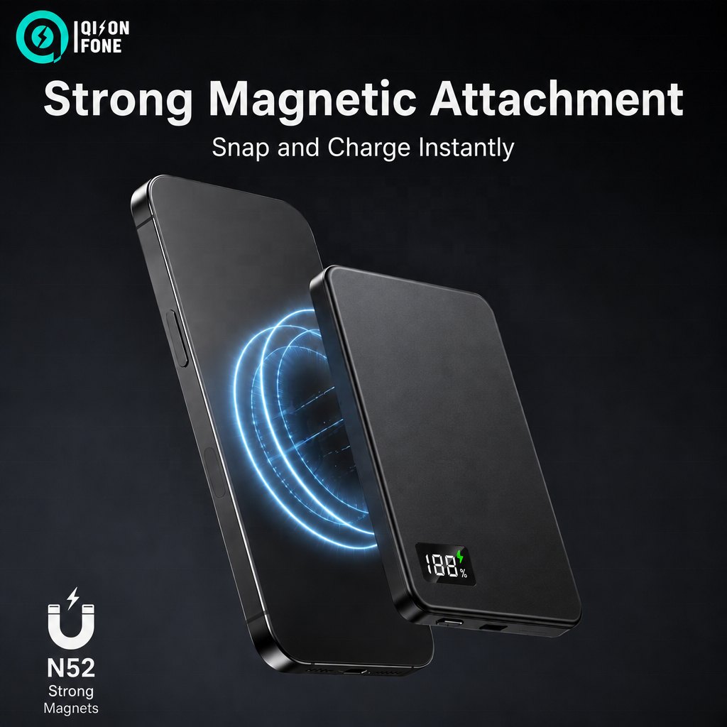 Schlanke kabellose Powerbank 10000mAh Magnet 2