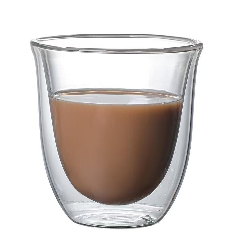 Doppelwandige Glas-Kaffeetasse, spülmaschinenfest, 240ml 3