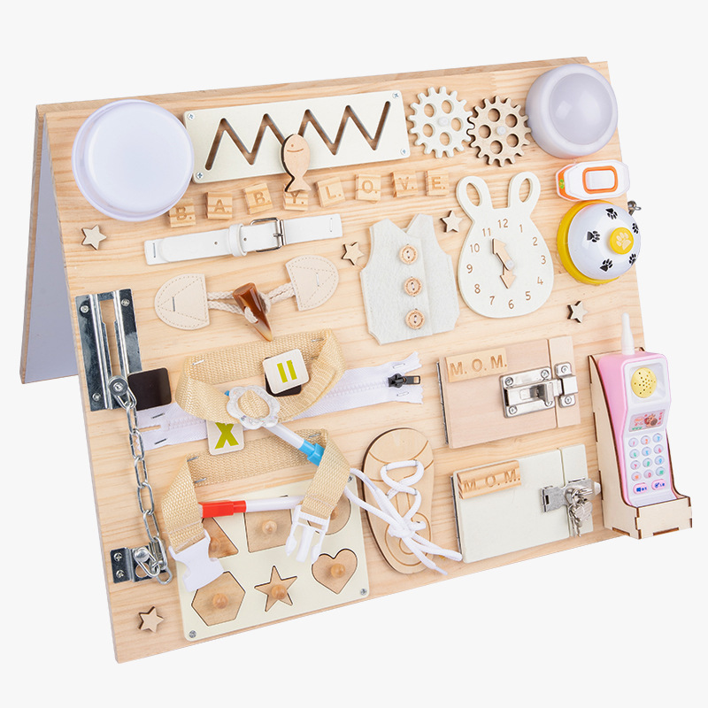 Montessori Holz-Busy-Board für Kinder