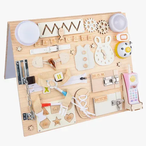 Montessori Holz-Busy-Board für Kinder