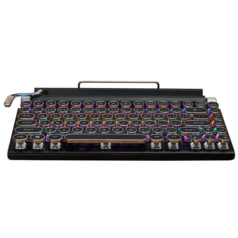Retro-Mini-Tastatur mit Tablet-Ständer 4