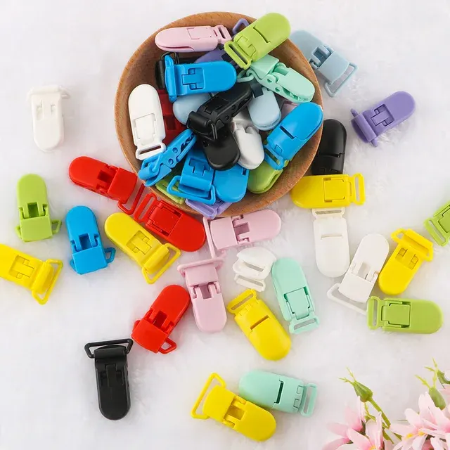 Bunte Kunststoff-Schnullerclips 10 Stück 3