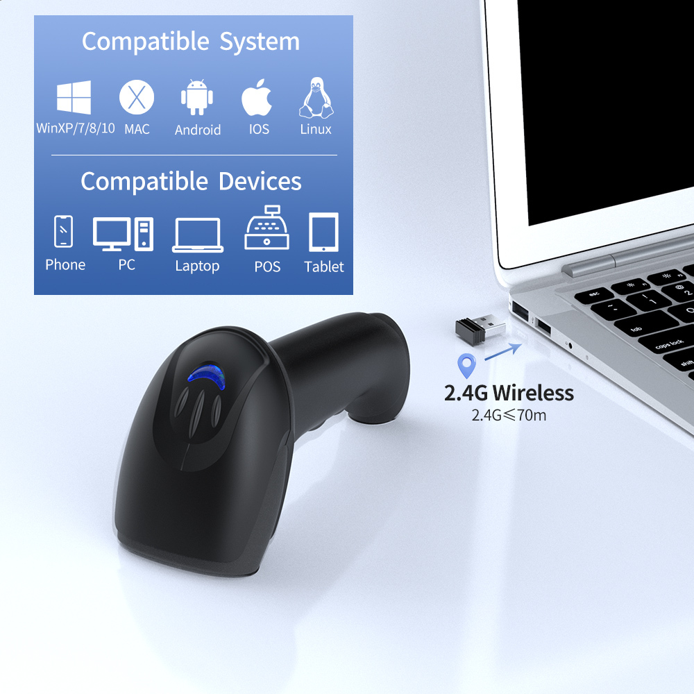 Langreichweiten Bluetooth Barcode Handscanner 1D 2D 4