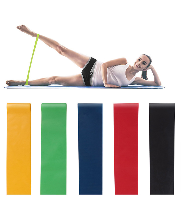 Gummi-Widerstandsbänder für Yoga, 5 Stufen