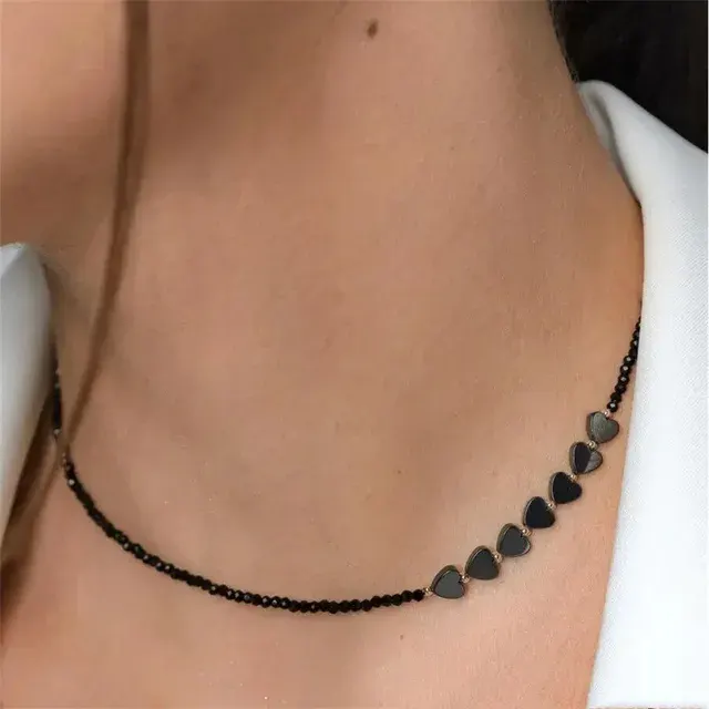 Herz-Kristall-Perlenkette 3