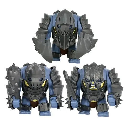 Mittelalterliche Ork-Krieger Bausteine Figur