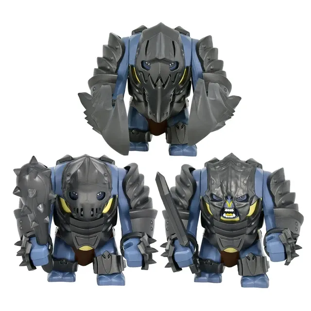 Mittelalterliche Ork-Krieger Bausteine Figur 1