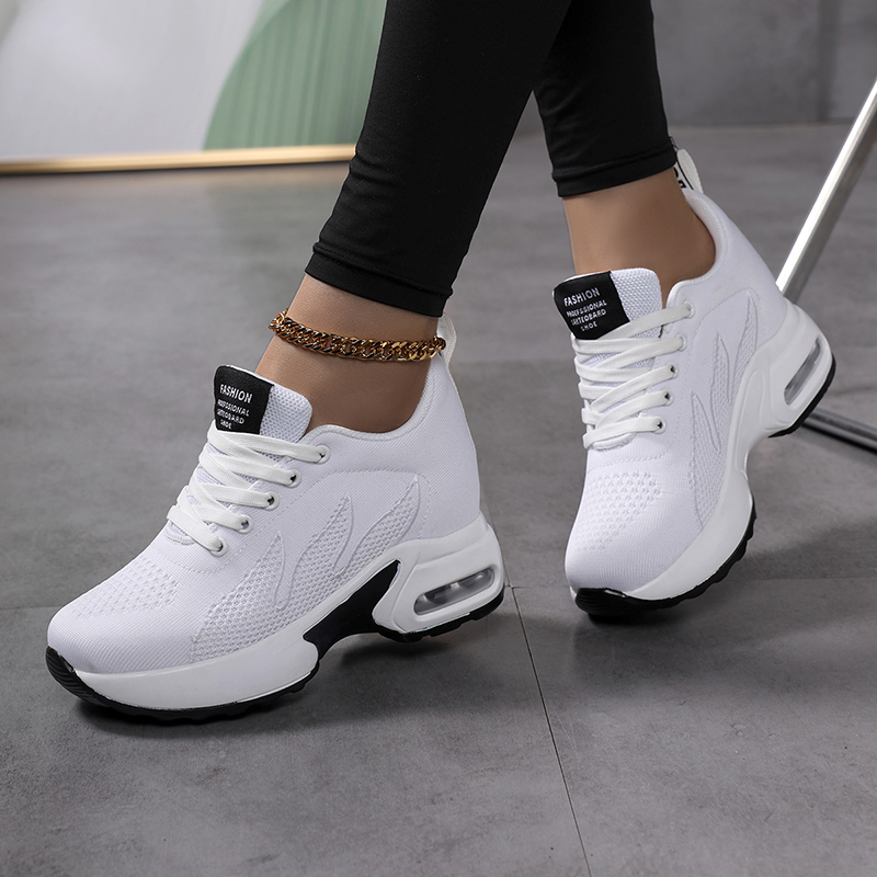 Damen Plateau-Sneaker aus atmungsaktivem Mesh 3