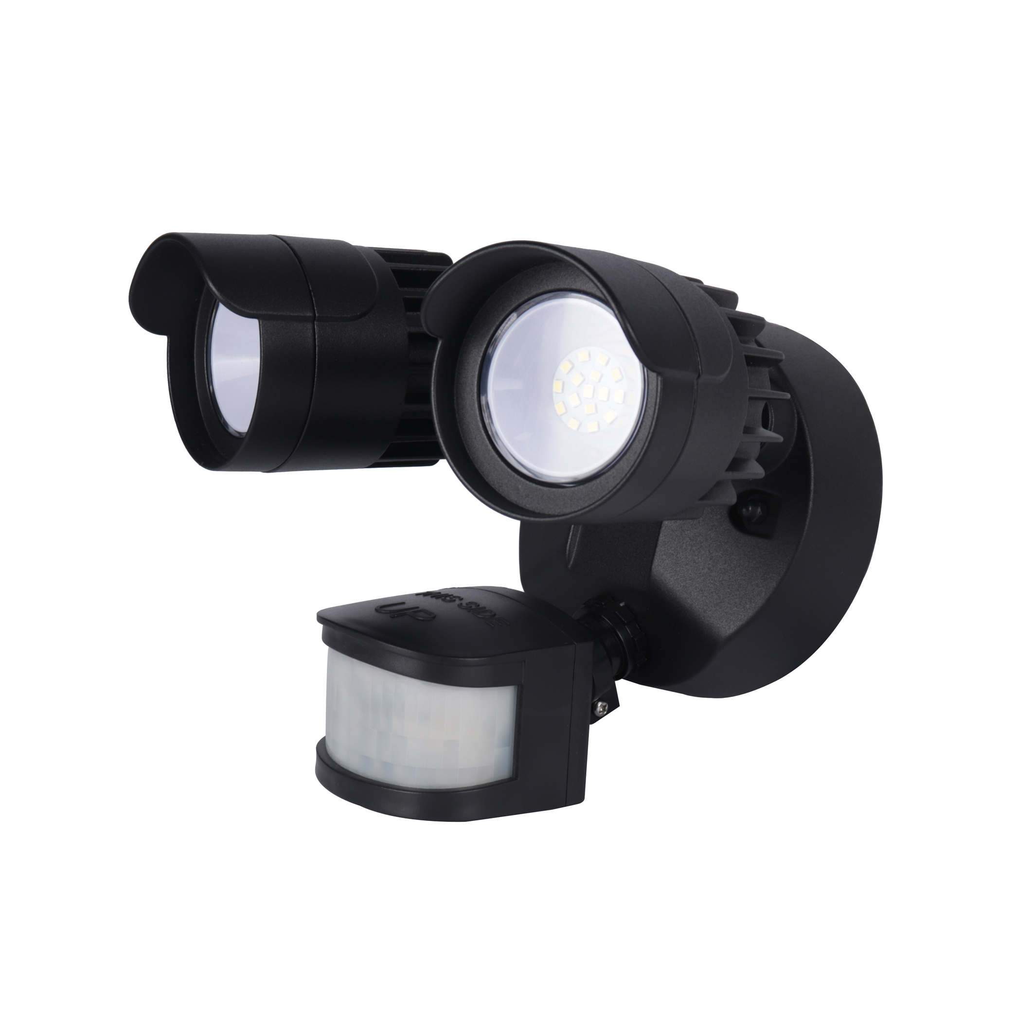 Schwarze LED-Bewegungsleuchte für Außen, IP54 3