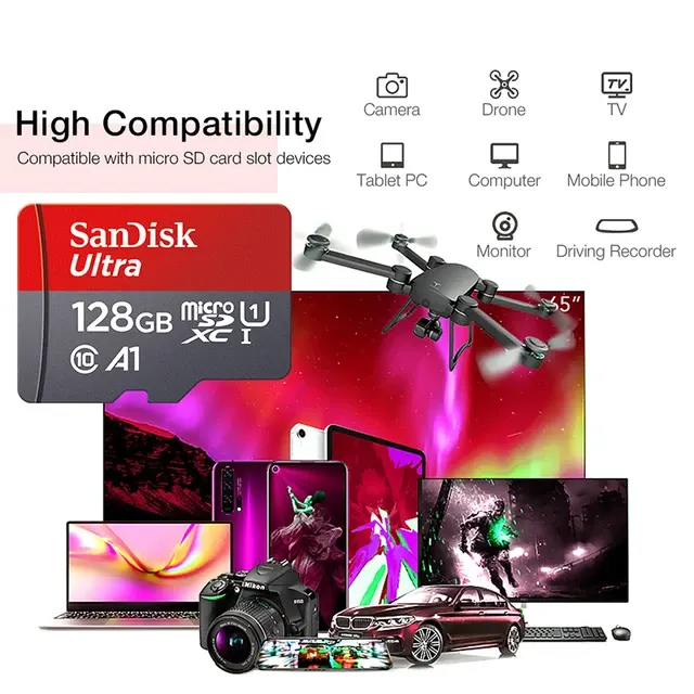 Micro-SD-Karte 128 GB, Klasse 10, A1 3